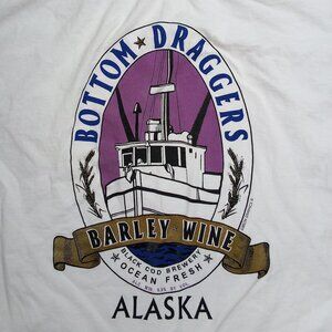 Vintage Bottom Draggers Black Cod Brewery Alaska T-Shirt